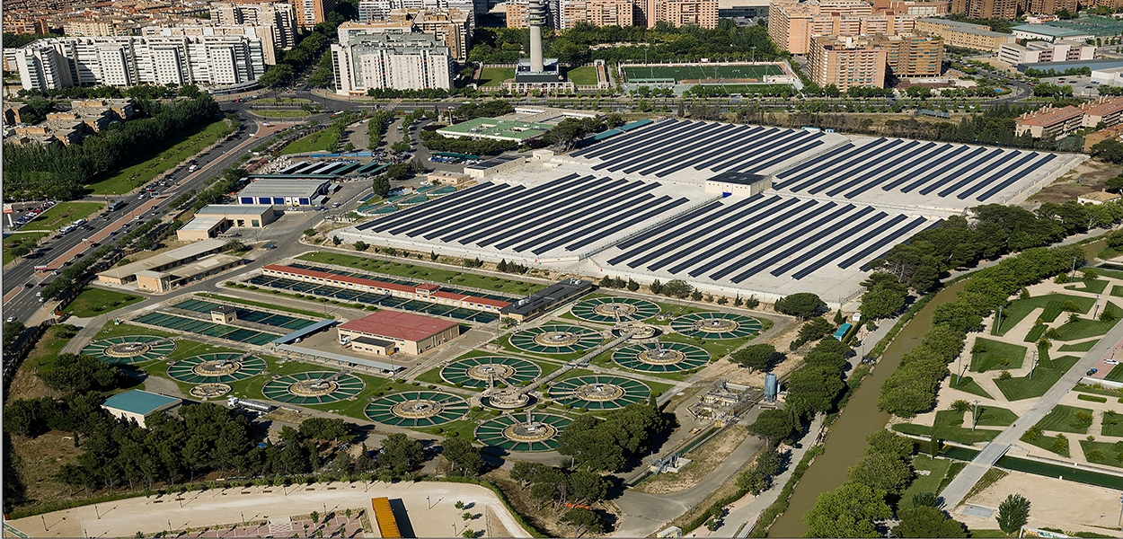Eurofinsa construyendo futuro.Depósitos y ETAP de Casablanca,Zaragoza.España